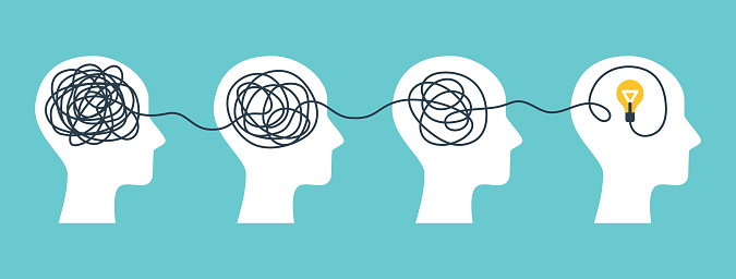 Brain Tangled In Ropes Brain With Tangled Knot Stock Illustration - Download Image Now ...