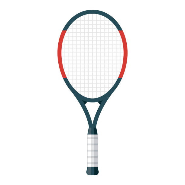 illustrazioni stock, clip art, cartoni animati e icone di tendenza di icona racchetta da tennis su sfondo trasparente - racchetta