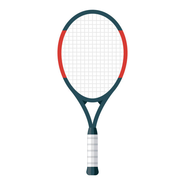 ikona rakiety tenisowej na przezroczystym tle - racket stock illustrations