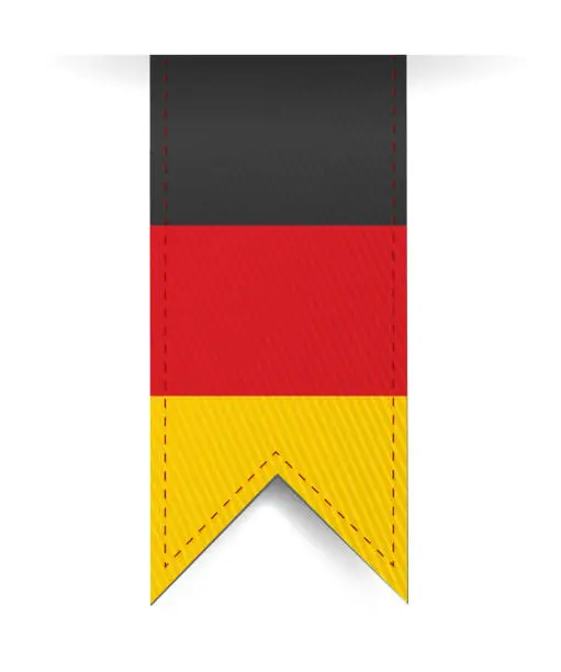 Vector illustration of German flag banner illustration design