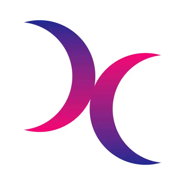 Vector illustration of Bisexuality Symbol on Transparent Background