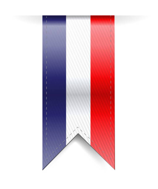 French banner illustration design vector art illustration