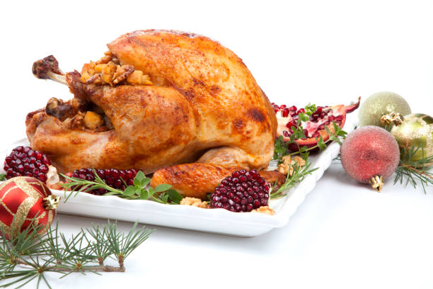 istock Pomegranate Glazed Roasted Turkey on White 1284450981