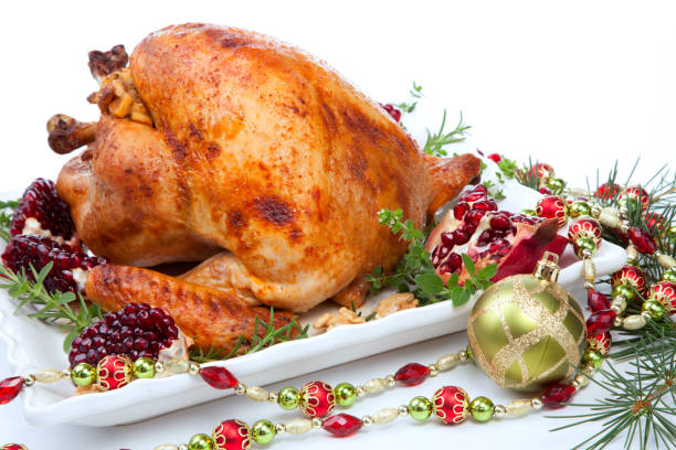 istock Pomegranate Glazed Roasted Turkey on White 1284450983