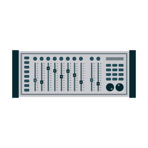 투명한 배경의 오디오 믹서 아이콘 - audio engineer stock illustrations