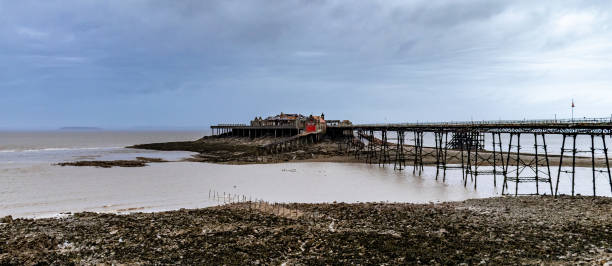 Abandoned pier stock photo