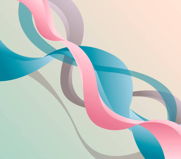 Abstract background with wriggling lines. vector art illustration