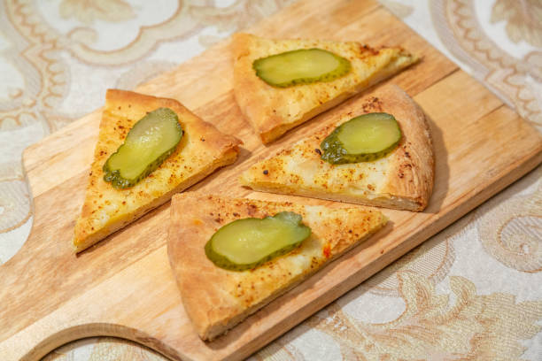 istock Baked cheese pie with a delicious crust 1284459890