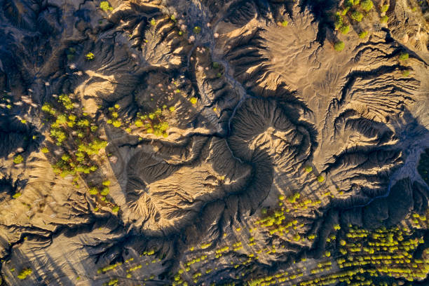 istock areal view sandy hills lakes rivers terrain 1284466323