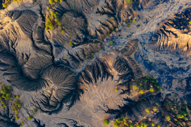 istock areal view sandy hills lakes rivers terrain 1284466326