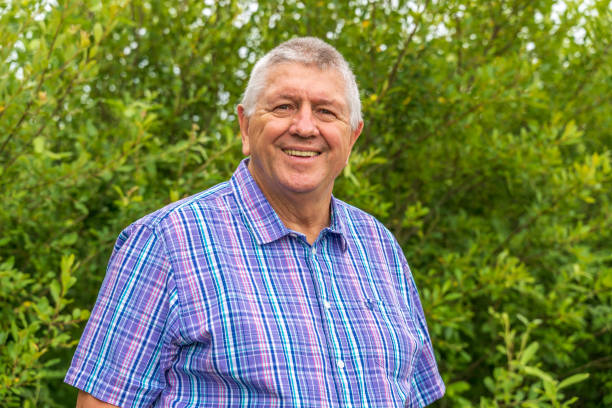 istock Senior Caucasian Man in countryside portrait 1284467986
