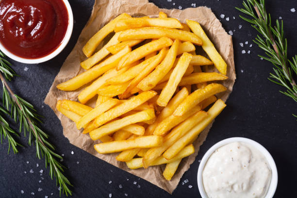 istock French fries with rosemary and ketchup 1284468737