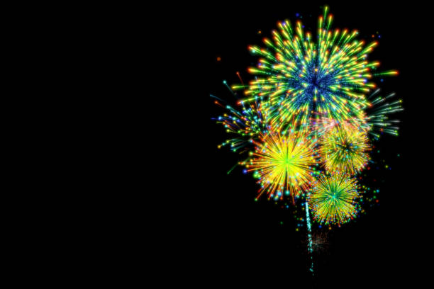 Realistic Colorful rainbow LGBT firework with smoke for celebrate happy new year 2021 countdown festival anniversary birthday party