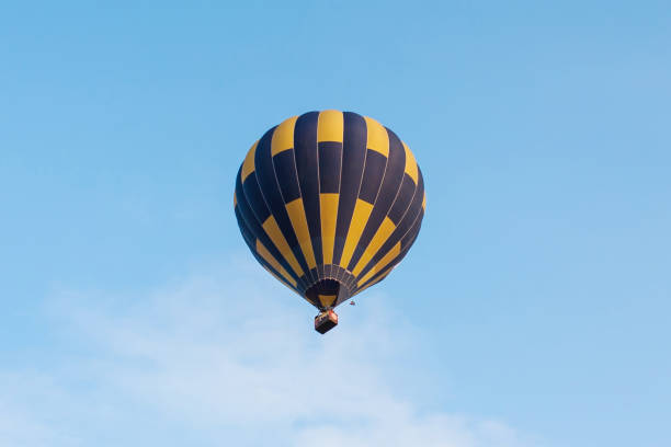 istock Colorful hot air balloon in sky 1284469000