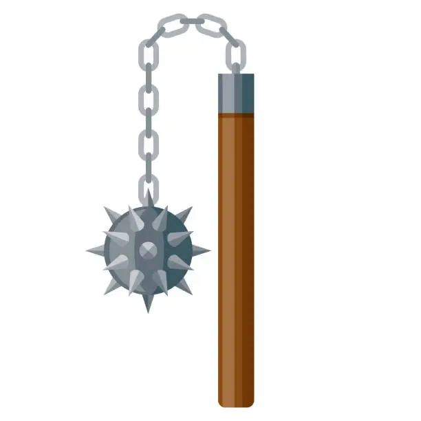 Vector illustration of Flail Icon on Transparent Background