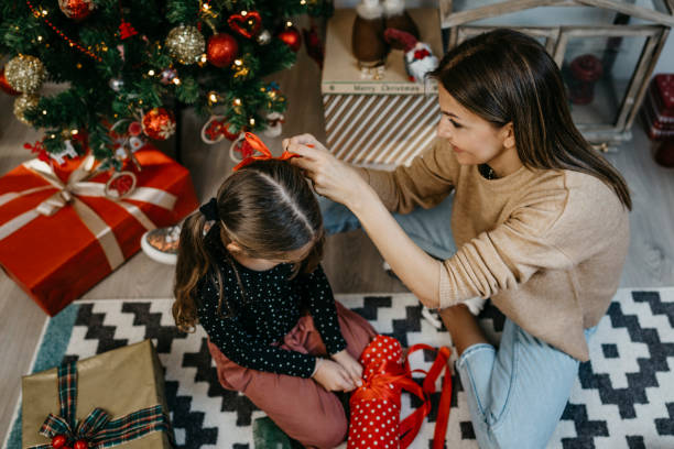 istock Opening Christmas presents together 1284471800