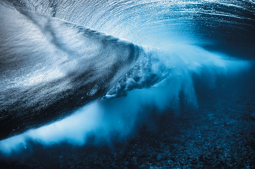 underwater wave in Tahiti