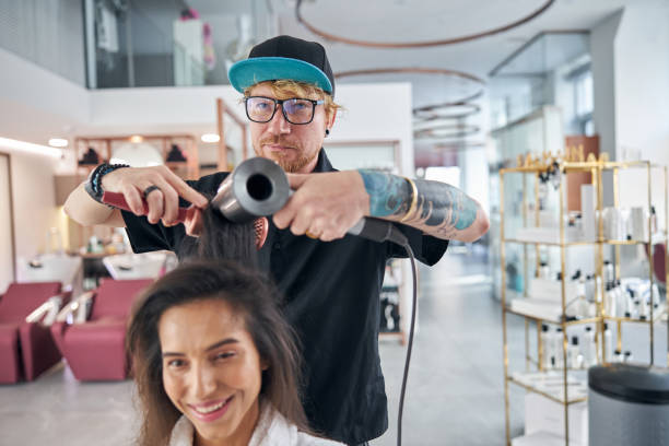 istock Almost dry hair with a neat hairstyle 1284486771
