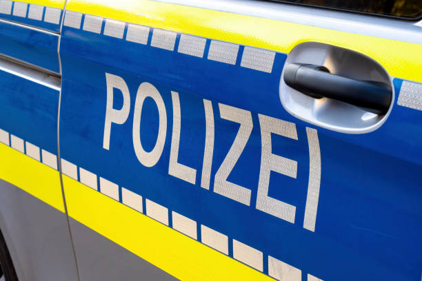 istock Polizei sign on a German police car 1284488519