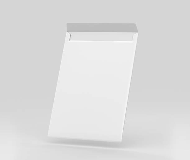 istock Realistic White Envelope C4/A4 mockup, Blank letter paper, c4 a4 c3 a3 template 3d Rendering isolated on light gray background 1284494151
