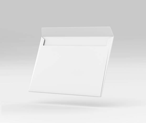 istock Realistic White Envelope C5/C6 mockup, Blank letter paper, c5 c6 template 3d Rendering isolated on light gray background 1284494741