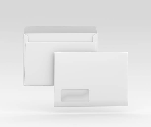 Realistic White Envelope C5/C6 mockup, Blank letter paper, c5 c6 template 3d Rendering isolated on light gray background