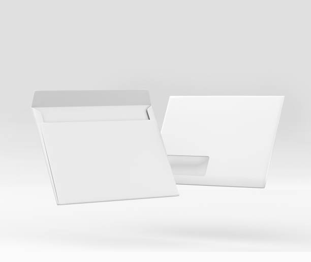 istock Realistic White Envelope C5/C6 mockup, Blank letter paper, c5 c6 template 3d Rendering isolated on light gray background 1284494751
