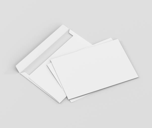 Realistic White Envelope C5/C6 mockup, Blank letter paper, c5 c6 template 3d Rendering isolated on light gray background