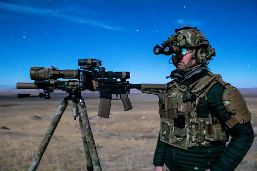 Night Vision Goggles Soldier Rifle tactical