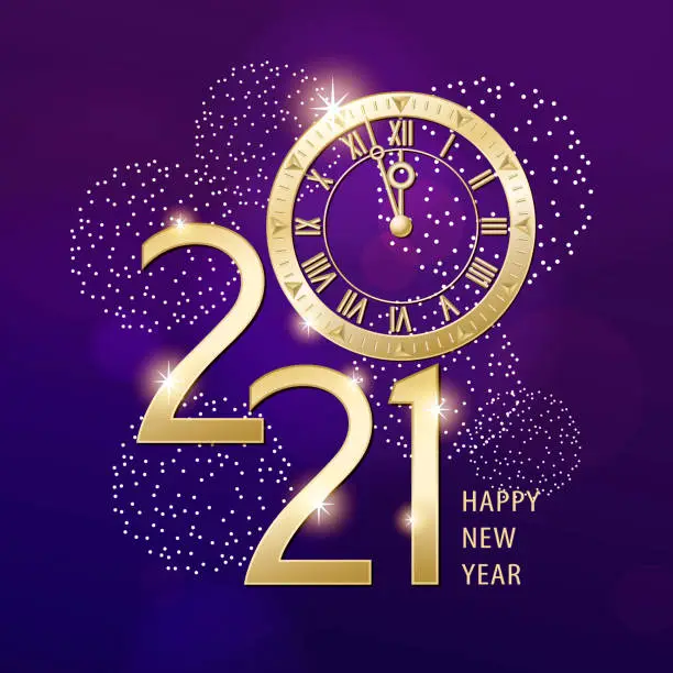 Vector illustration of 2021 New Year’s Eve Countdown