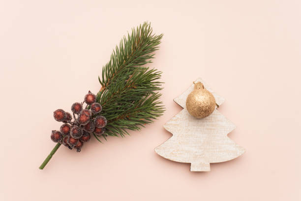 istock Christmas composition. Christmas giftsFlat lay, top view. 1284509655