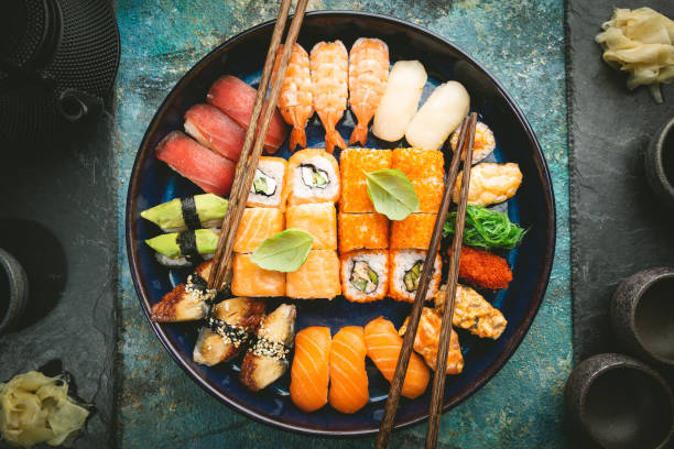 istock Set of sushi and maki 1284514316