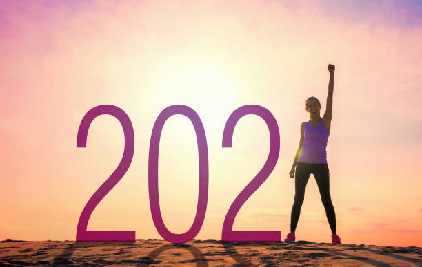 istock Woman ready for fresh start and resolutions in New Year 1284523247
