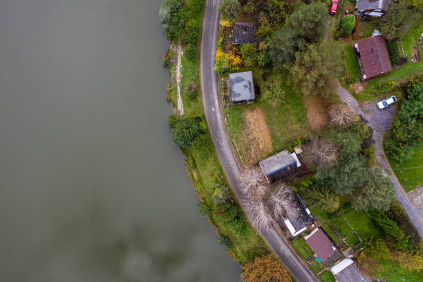 istock Arial view lake and pier in hungary 1284535278