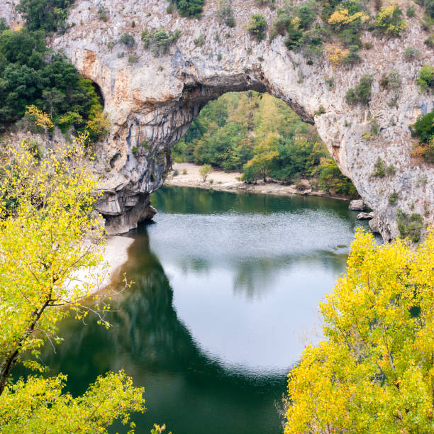 istock Pont d'Arc with Ardeche river, France 1284538091