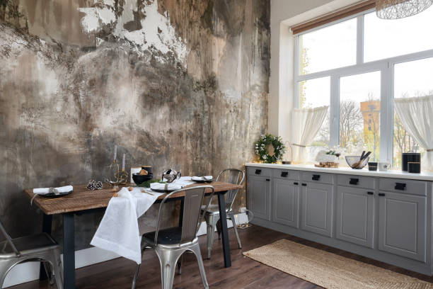 Cozy style kitchen in modern design apartment