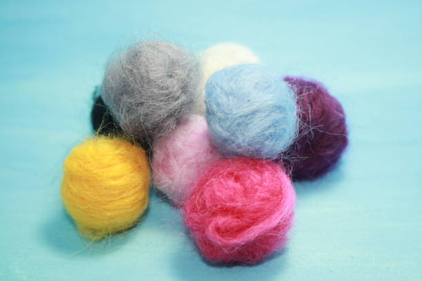 istock Balls of colored wool for making beads. 1284542034