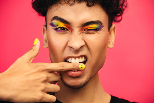 istock Transgender male biting his finger 1284546087