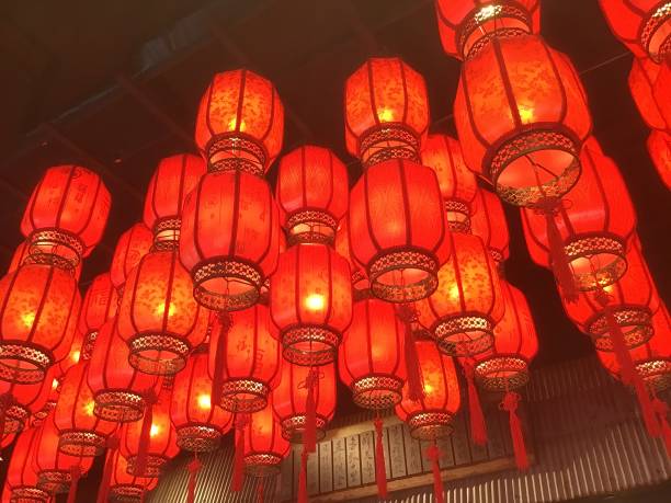 istock Many red lanterns in Taiwan 1284547315