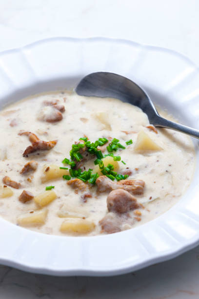 istock creamy potato soup with mushrooms 1284555247