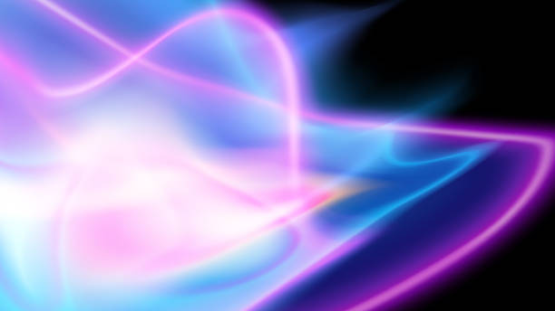istock Modern minimalistic blurred vector background. Wavy shapes. The effect of spreading liquid and plasma glow. Futuristic image for music posters, posters, banners, presentations. 1284556940