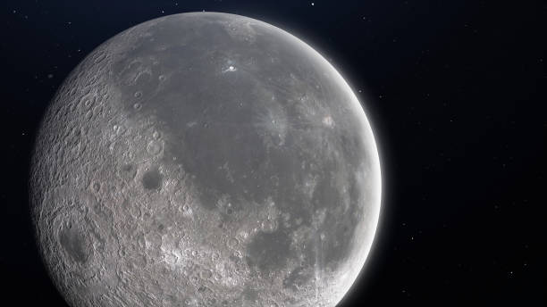 istock The moon view. Earth's natural satellite surface. 3d render with place for text 1284557727