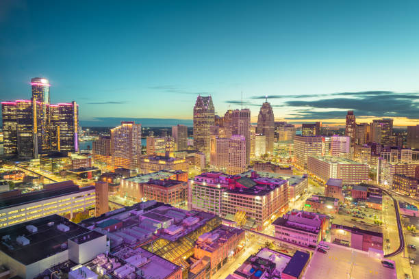 istock Detroit, Michigan, USA downtown Skyline 1284558170