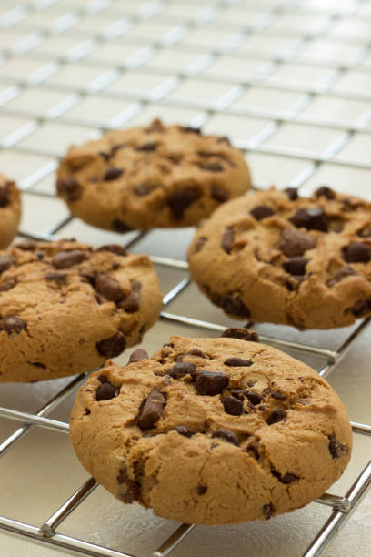 istock Chocolate chip cookies on a cooling rack 1284572773