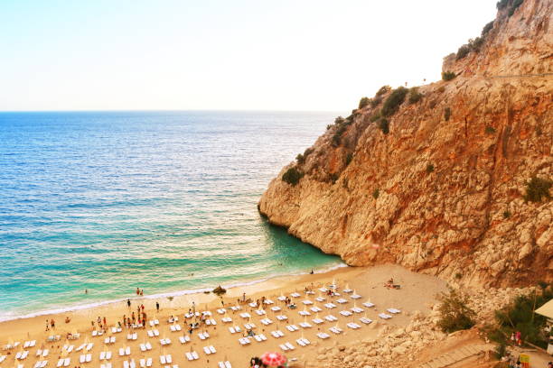istock Amazing sunset and sea view in Antalya 1284575222