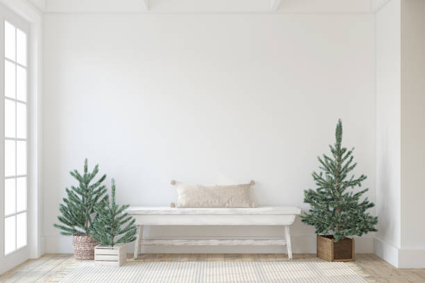 istock Christmas farmhouse entryway. 3d render. 1284576858