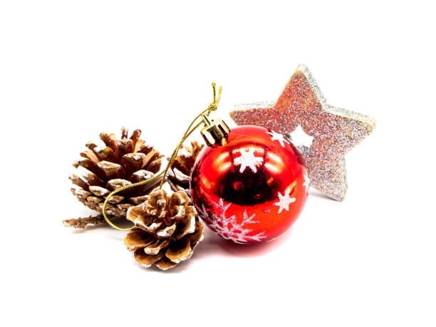 istock Christmas decoration isolated with bauble 1284578635