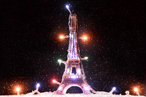 istock A miniature copy of the Eiffel Tower decorated with lights 1284579321