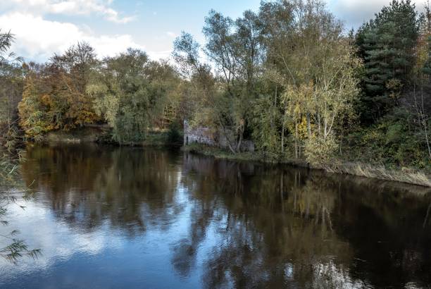 istock Quiet Stream & Old Stone House Ruins Of The Scottish Borders. 1284581920