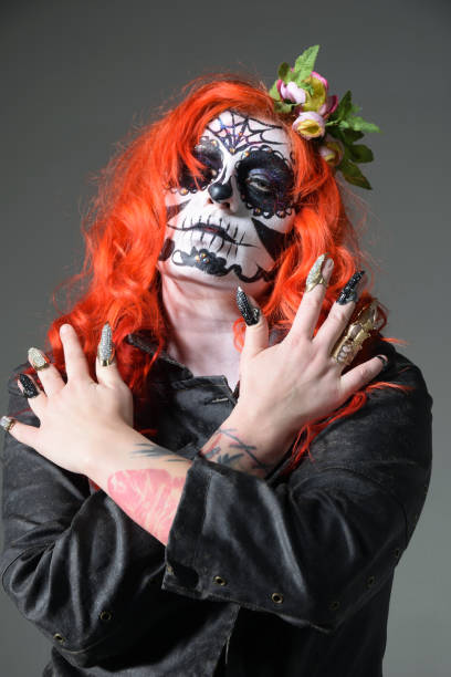istock Santa Muerte Halloween makeup 1284582057
